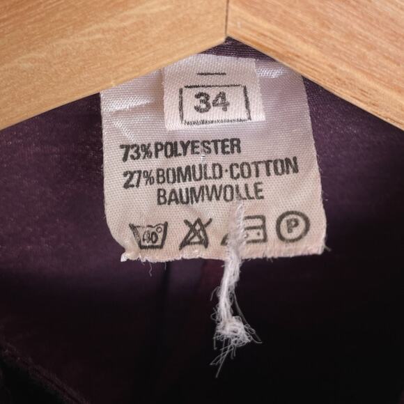 Vintage 80's Plum Zip Up Jumpsuit / Scharfex / Sz 34 / READ / Flight Suit - Picture 9 of 10